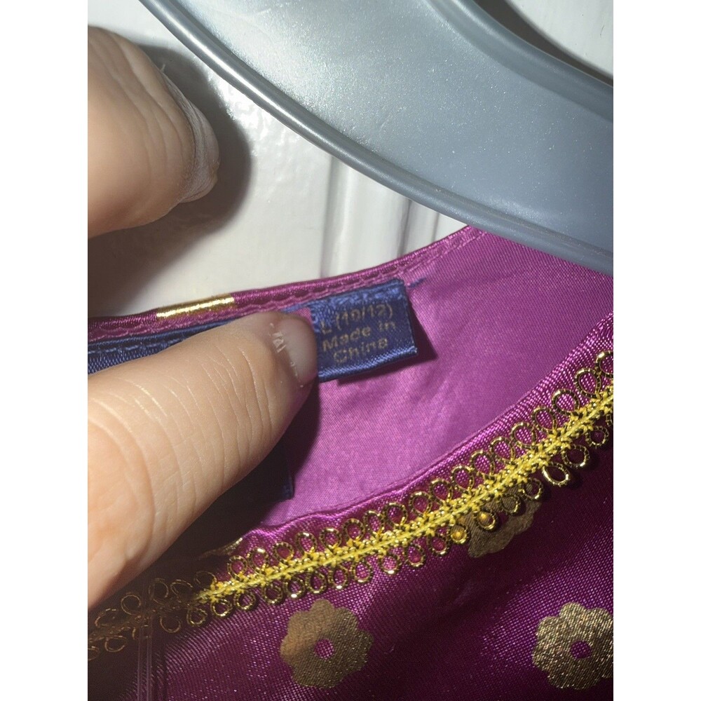 Disney Aladdin Live Action Jasmine Purple Girls Halloween Costume S 10/12 NEW - Picture 7 of 11